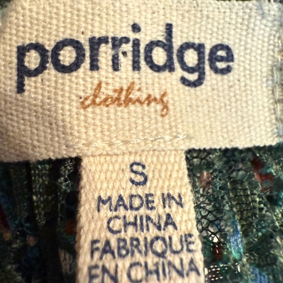 Anthropology Porridge Elegant Green Floral Blouse - Picture 2 of 10